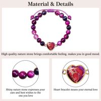 Cute MAMA Simple Style Heart Shape Volcanic Rock Copper Beaded Braid Mother'S Day Women's Bracelets main image 6