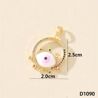 1 Piece 20*20mm Copper Zircon Devil's Eye Polished Pendant sku image 16