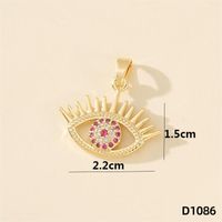 1 Piece 20*20mm Copper Zircon Devil's Eye Polished Pendant sku image 1