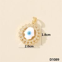 1 Pièce 20*20mm Le Cuivre Zircon L'Oeil Du Diable Brillant Pendentif sku image 10