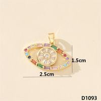 1 Pièce 20*20mm Le Cuivre Zircon L'Oeil Du Diable Brillant Pendentif sku image 19