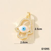 1 Pièce 20*20mm Le Cuivre Zircon L'Oeil Du Diable Brillant Pendentif sku image 11