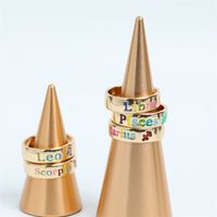 Wholesale Jewelry Simple Style Constellation Alloy Enamel Rings main image 1