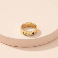 Wholesale Jewelry Simple Style Constellation Alloy Enamel Rings sku image 1