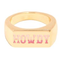 Wholesale Simple Style Geometric Brass 14K Gold Plated Rings main image 1