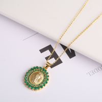 Copper Gold Plated Simple Style Classic Style Inlay Color Block Zircon Jewelry Set sku image 3