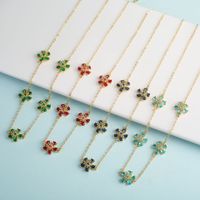 Copper Simple Style Classic Style Inlay Flower Zircon Jewelry Set main image 5