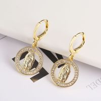 Copper 18K Gold Plated Simple Style Classic Style Inlay Color Block Rhinestones Jewelry Set sku image 6