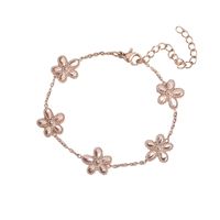 304 Stainless Steel 18K Gold Plated Simple Style Classic Style Plating Flower Jewelry Set main image 4
