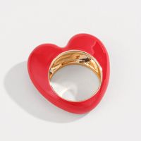 Wholesale Jewelry Cute Heart Shape Alloy Enamel Rings main image 2