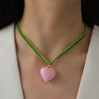 Wholesale Jewelry Sweet Heart Shape CCB Iron Plating Necklace main image 3