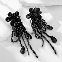Elegant Tassel Artificial Crystal Glass Inlay Rhinestones Women's Earrings Necklace main image 7