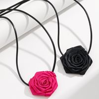 IG Style Lady Modern Style Rose Alloy Cloth Copper Women's Necklace main image 3