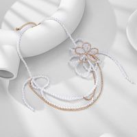 Elegant Lady Classic Style Flower Imitation Pearl Alloy Inlay Rhinestones Women's Jewelry Set main image 4