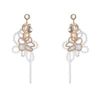 Elegant Lady Classic Style Flower Imitation Pearl Alloy Inlay Rhinestones Women's Jewelry Set main image 3