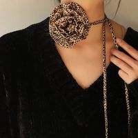 IG Style Modern Style Classic Style Flower Leopard Cloth Women's Choker main image 1