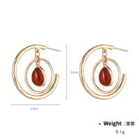 1 Pair Classic Style Color Block Inlay Metal Gem Drop Earrings sku image 4