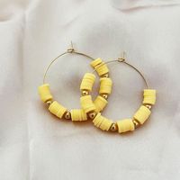 1 Pair Casual Simple Style Geometric 304 Stainless Steel Soft Clay Hoop Earrings sku image 3