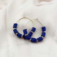 1 Pair Casual Simple Style Geometric 304 Stainless Steel Soft Clay Hoop Earrings sku image 8