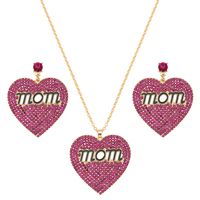 Classic Style Heart Shape Alloy Polishing Inlay Rhinestones Women's Jewelry Set sku image 7