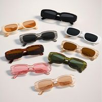 Simple Style Classic Style Solid Color Pc Square Full Frame Kids Sunglasses main image 2