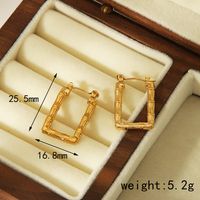 1 Pair IG Style Vintage Style Classic Style Solid Color 304 Stainless Steel 18K Gold Plated Earrings sku image 1