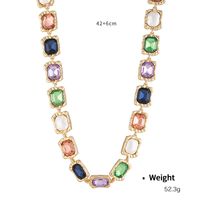 Nordic Style Geometric Zinc Alloy Plating Inlay Artificial Pearls Glass Women's Necklace sku image 1
