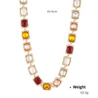 Nordischer Stil Geometrisch Zinklegierung Überzug Inlay Künstliche Perlen Glas Frau Halskette sku image 2