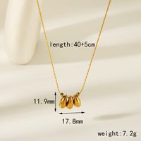 304 Stainless Steel 18K Gold Plated Vintage Style Exaggerated Formal Water Droplets Pendant Necklace sku image 1