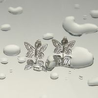 1 Piece IG Style Basic Sweet Butterfly 304 Stainless Steel 18K Gold Plated Ear Studs main image 3