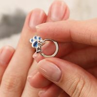 Cute Animal Paw Print Sterling Silver Inlay Zircon White Gold Plated Women's Jewelry Set main image 4