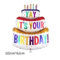 Birthday Cartoon Style Cute Exaggerated Cake Aluminum Film Indoor Outdoor Party Balloons sku image 3