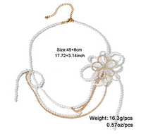 Elegant Lady Classic Style Flower Imitation Pearl Alloy Inlay Rhinestones Women's Jewelry Set main image 2