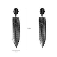 Elegant Tassel Artificial Crystal Glass Inlay Rhinestones Women's Earrings Necklace sku image 1