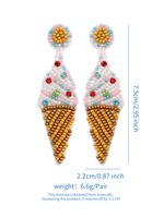 1 Pair Vacation Tropical Ice Cream Plating Inlay Rhinestone Glass Rhinestones Drop Earrings sku image 1