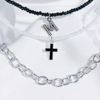Einfacher Stil Klassischer Stil Kreuzen Brief Saatperle Kupfer Perlen Inlay Künstlicher Kristall Frau Armbänder sku image 13
