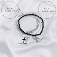 Einfacher Stil Klassischer Stil Kreuzen Brief Saatperle Kupfer Perlen Inlay Künstlicher Kristall Frau Armbänder main image 7