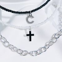 Einfacher Stil Klassischer Stil Kreuzen Brief Saatperle Kupfer Perlen Inlay Künstlicher Kristall Frau Armbänder sku image 3