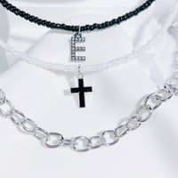 Einfacher Stil Klassischer Stil Kreuzen Brief Saatperle Kupfer Perlen Inlay Künstlicher Kristall Frau Armbänder sku image 5