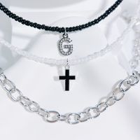 Einfacher Stil Klassischer Stil Kreuzen Brief Saatperle Kupfer Perlen Inlay Künstlicher Kristall Frau Armbänder sku image 7