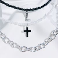 Einfacher Stil Klassischer Stil Kreuzen Brief Saatperle Kupfer Perlen Inlay Künstlicher Kristall Frau Armbänder sku image 12