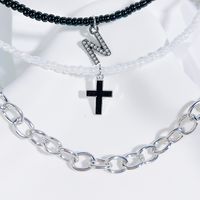 Einfacher Stil Klassischer Stil Kreuzen Brief Saatperle Kupfer Perlen Inlay Künstlicher Kristall Frau Armbänder sku image 14