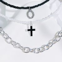 Einfacher Stil Klassischer Stil Kreuzen Brief Saatperle Kupfer Perlen Inlay Künstlicher Kristall Frau Armbänder sku image 15