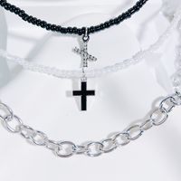 Einfacher Stil Klassischer Stil Kreuzen Brief Saatperle Kupfer Perlen Inlay Künstlicher Kristall Frau Armbänder sku image 24