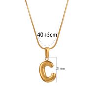 304 Stainless Steel 18K Gold Plated Classic Style Letter Necklace sku image 3
