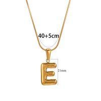 304 Stainless Steel 18K Gold Plated Classic Style Letter Necklace sku image 5