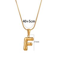 304 Stainless Steel 18K Gold Plated Classic Style Letter Necklace sku image 6