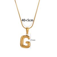 304 Stainless Steel 18K Gold Plated Classic Style Letter Necklace sku image 7