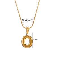 304 Stainless Steel 18K Gold Plated Classic Style Letter Necklace sku image 15