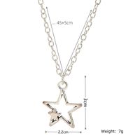 Wholesale Jewelry Simple Style Pentagram Alloy Iron Alloy Pendant Necklace sku image 1